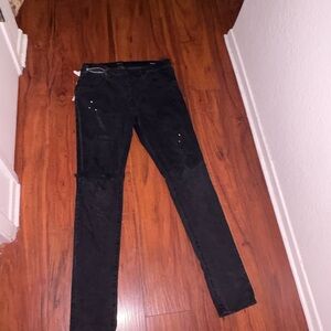 Black Distressed Skinny Jeans